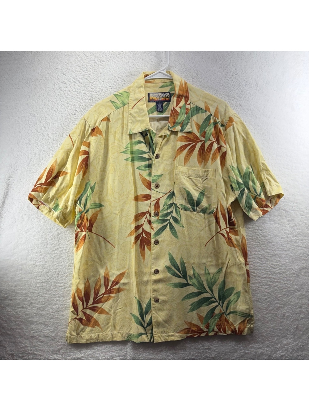 Vintage Havana Jacks Cafe Hawaiian Camp Shirt Floral Mens Large Short Sleeve